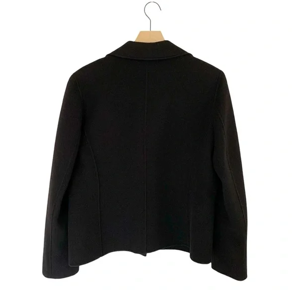 Talbots Black 100% Wool Open Front Jacket - Picture 3 of 9